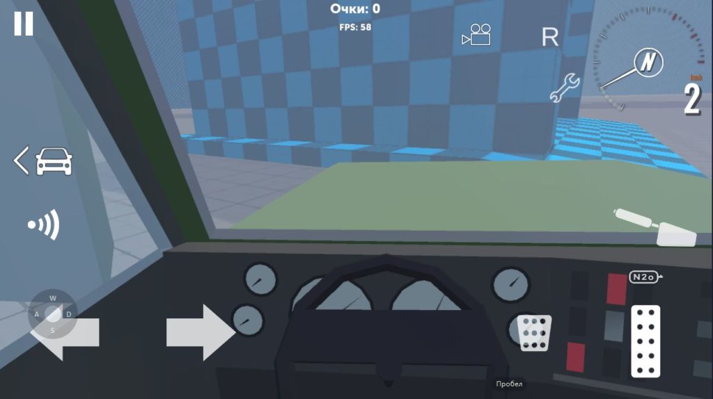 Simple Car Simulator вид из кабины